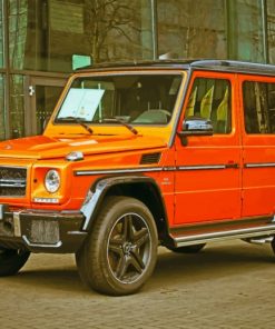 Orange Mercedes Benz G63 paint by numbers