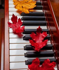 Piano And Leaves paint by numbers