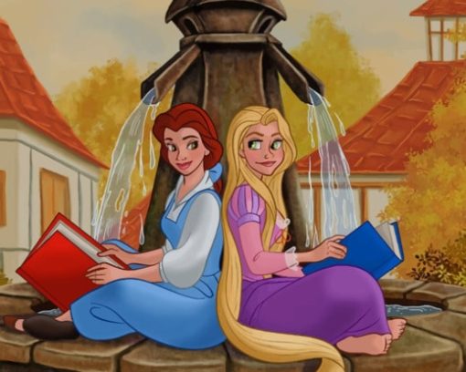 Rapunzel And Belle paint by numbers