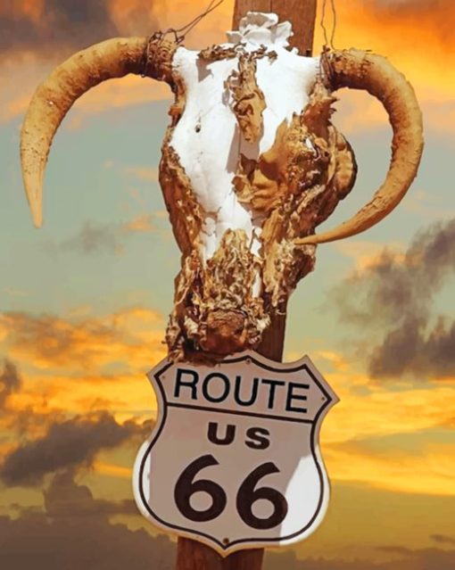 Route Road 66 Trip paint by numbers