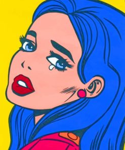 Sad Girl Pop Art paint by numbers