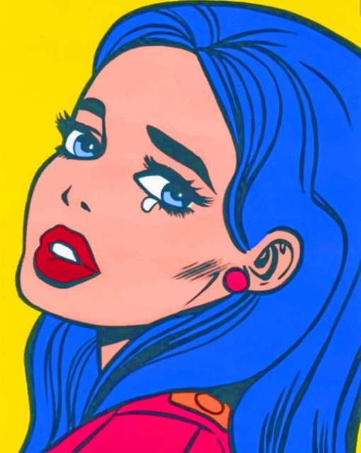 Sad Girl Pop Art paint by numbers