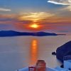 Santorini Greece Sunset Paint by numbers