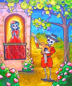 Skulls Folk Art Paint by numbers