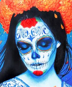 Aesthetic Sugar Skull Woman paint by numbers