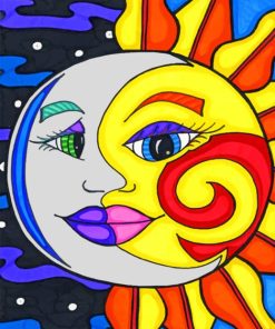 Sun And Moon Paint by numbers