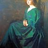 Thomas Edwin Mostyn The Green Gown Paint by numbers