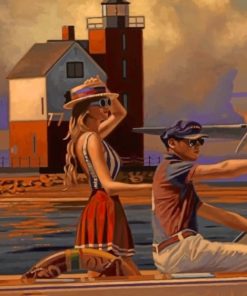 Vintage Couple Peregrine Heathcote Paint by numbers