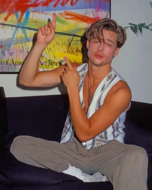 Young Brad Pitt Paint by numbers