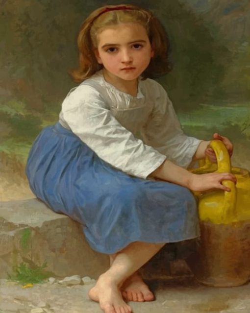 Young Girl With Water Jug paint by numbers