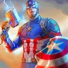 Captain America paint by numbers