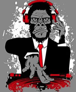 Dj Monkey paint by numbers