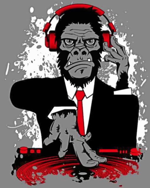 Dj Monkey paint by numbers