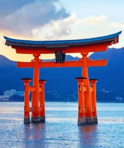 Itsukushima Shrine Japan Paint by numbers