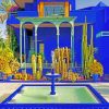 Jardin Majorelle Marrakesh paint by numbers