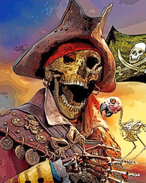 Pirate Skull Paint by numbers