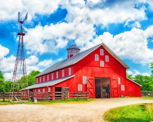 Aesthetic Barn paint by numbers