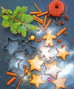 Aesthetic Christmas Cookies paint by numbers