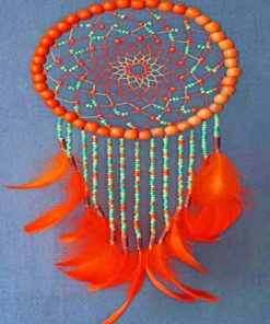 Orange Dream Catcher paint by numbers