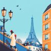 Paris Illustration paint by numbers