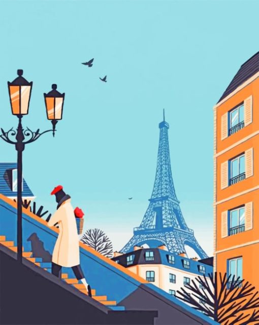 Paris Illustration paint by numbers