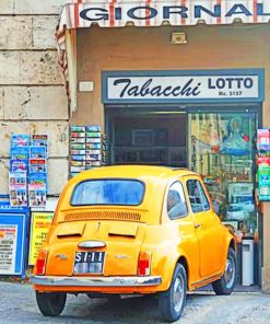 Yellow Car paint by numbers