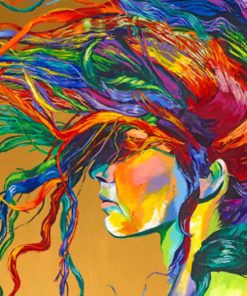 Abstract Colorful Woman paint by numbers