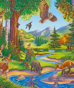 Animals Forest paint by number