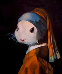 Bunny Girl with a Pearl Earring paint by number