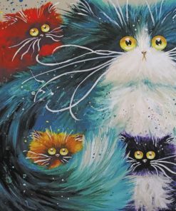 Cartoon Cats Art paint by numbers