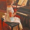 Classic Violinist Girl paint by number