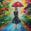 Girl With Umbrella Art paint by numbers