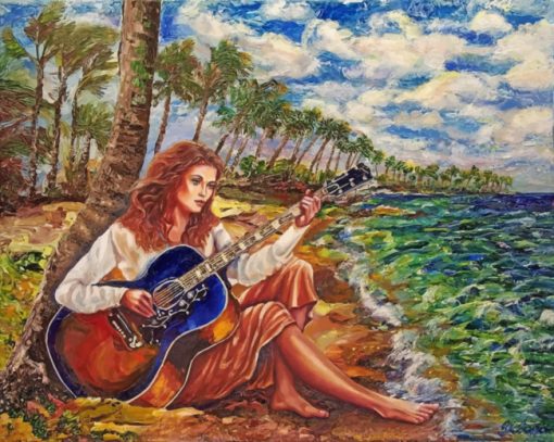 Guitarist Girl paint by numbers