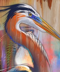 heron bird art paint by numbers