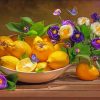 Lemons and Flowers paint by number