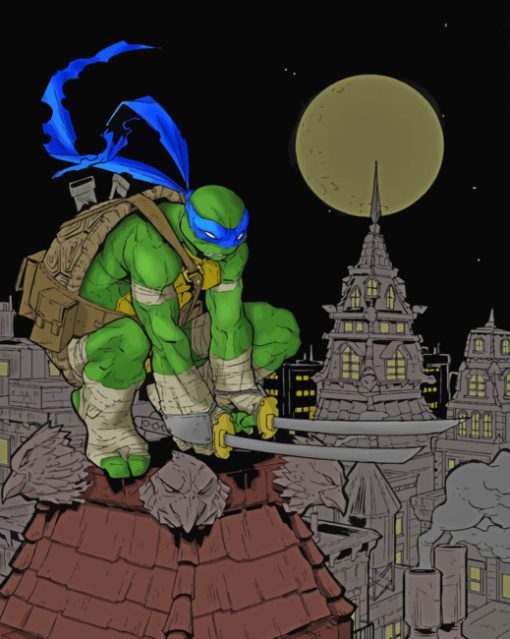 Leonardo Ninja Turtle paint by numbers