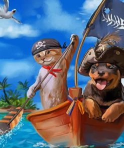 Adorable Pirates paint by numbers