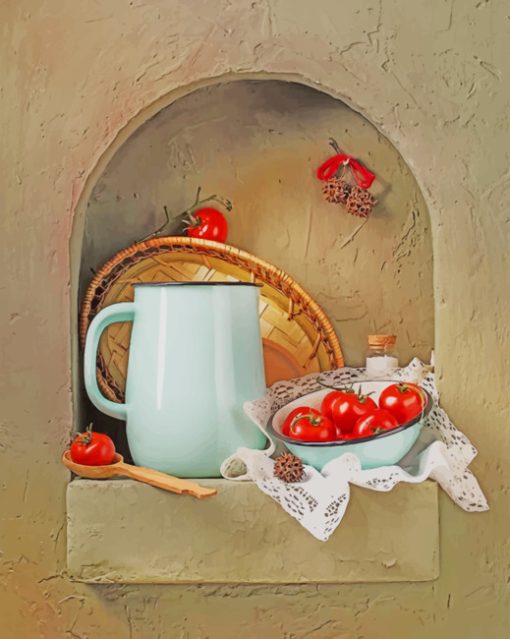 Aesthetic Tomatoes Still Life paint by numbers