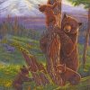 bear and cubs paint by numbers