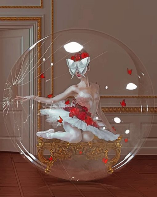 Broken Bubble Ballerina Paint by numbers