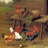 chickens art paint by numbers