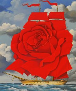 Flower Ship paint by numbers