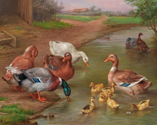 learning to swim edgar hunt paint by number