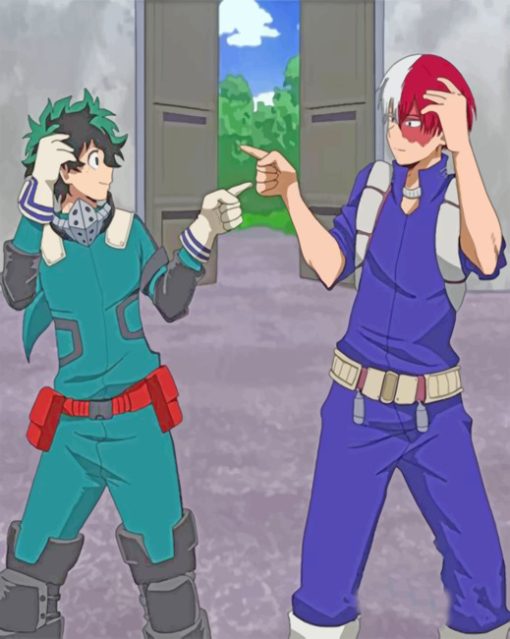 Izuku Midoriya And Shoto Todoroki Paint by numbers