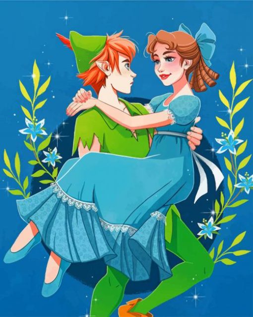 peter pan and wendy paint by number