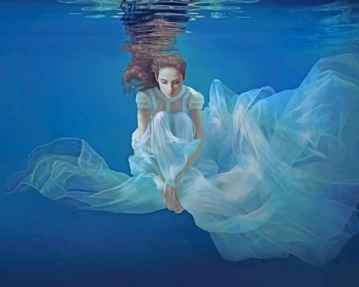 Woman Underwater Paint by numbers