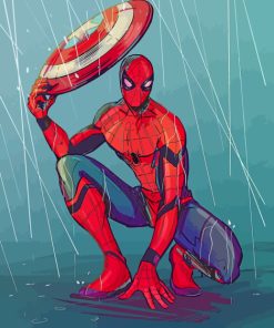 spider man civil war art paint by number