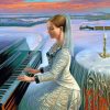 Woman Playing Piano paint by numbers