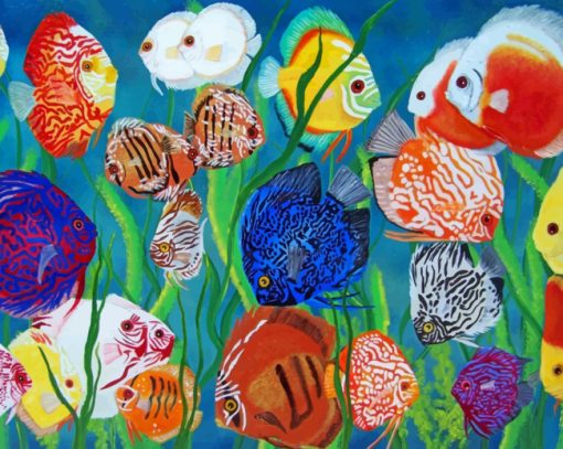 Aquarium Fishes In Sea paint by number