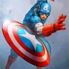 Captain America Hero paint by number